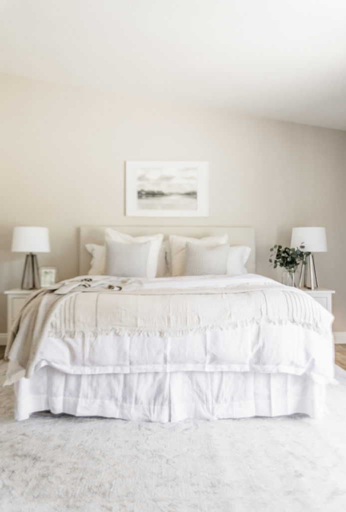 Budget Friendly Bedroom Makeover - Halfway Wholeistic; Click to see this budget friendly bedroom makeover on Halfway Wholeistic! My sister-in-law mentioned she hadn’t updated bedding in the master bedroom since she got married. Often the master bedroom is left. Bedroom inspirations master romantic. Bedroom decor ideas for couples romantic. Bedroom design ideas for couples master suite layout. Master bedroom ideas on a budget diy how to decorate. Master bedroom design color schemes. Master bedroom ideas for couples cozy.