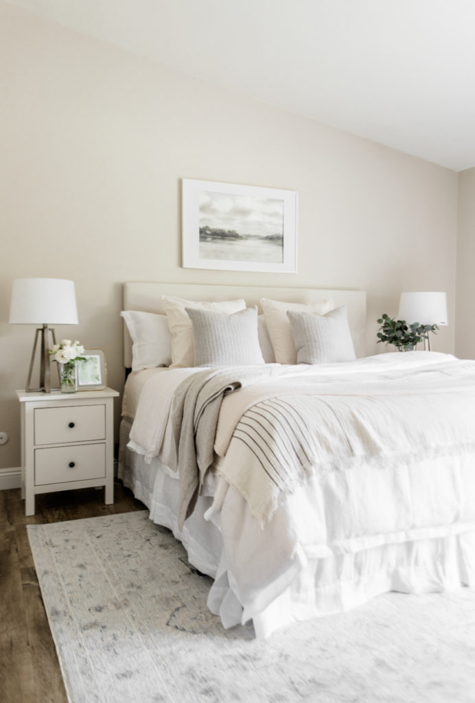 Budget Friendly Bedroom Makeover - Halfway Wholeistic; Click to see this budget friendly bedroom makeover on Halfway Wholeistic! My sister-in-law mentioned she hadn’t updated bedding in the master bedroom since she got married. Often the master bedroom is left. Bedroom inspirations master romantic. Bedroom decor ideas for couples romantic. Bedroom design ideas for couples master suite layout. Master bedroom ideas on a budget diy how to decorate. Master bedroom design color schemes. Master bedroom ideas for couples cozy.