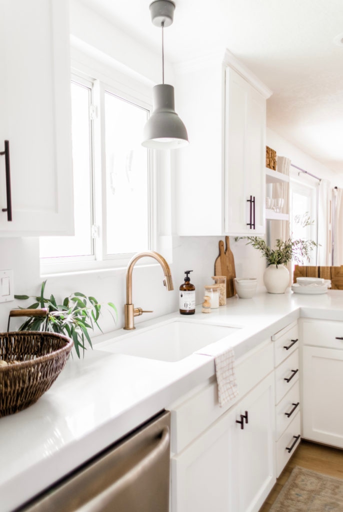 KITCHEN STYLING ESSENTIALS - Halfway Wholeistic; Click here to see these kitchen styling essentials on Halfway Wholeistic! Kitchens are a unique space within the home because they’re the focal point, but are also used the most! That’s why I always try and style our kitchen in a way that makes it feel stylish yet functional at the same time. Kitchen decor ideas on a budget simple. Kitchen decor ideas themes color schemes. Kitchen decor ideas modern diy. Kitchen decorating ideas on a budget farmhouse style. 