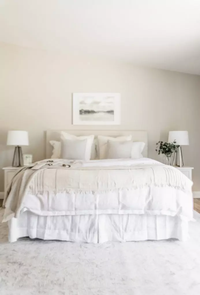 Budget Friendly Bedroom Makeover - Halfway Wholeistic; Click to see this budget friendly bedroom makeover on Halfway Wholeistic! My sister-in-law mentioned she hadn’t updated bedding in the master bedroom since she got married. Often the master bedroom is left. Bedroom inspirations master romantic. Bedroom decor ideas for couples romantic. Bedroom design ideas for couples master suite layout. Master bedroom ideas on a budget diy how to decorate. Master bedroom design color schemes. Master bedroom ideas for couples cozy.