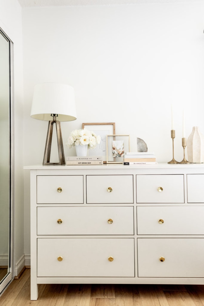 Dresser Decor + New Curtains in the Master Bedroom  Halfway Wholeistic