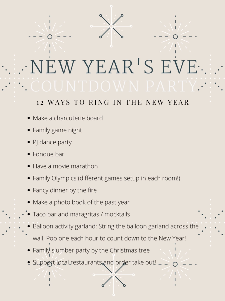 12 Ways to Ring in the New Year at Home – Halfway Wholeistic