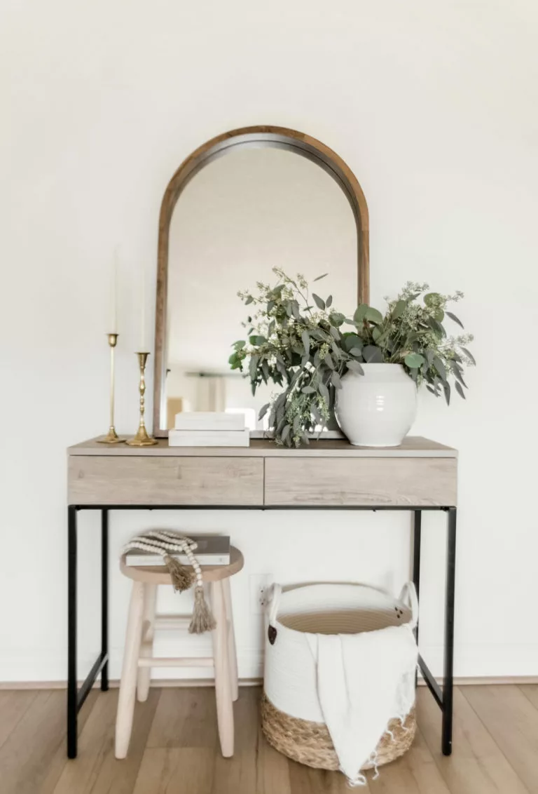 Entryway Update + Arched Mirror Reveal – Halfway Wholeistic