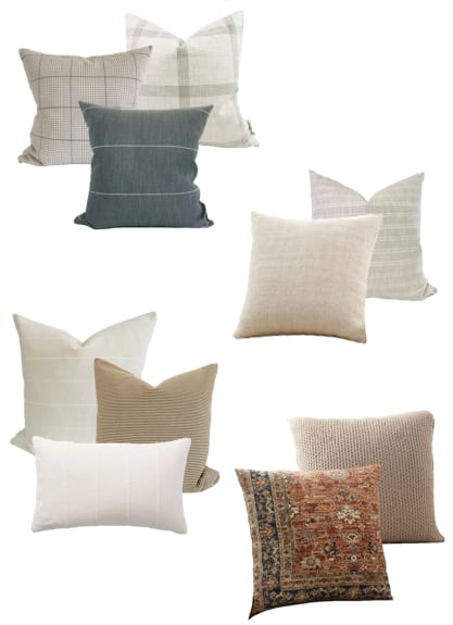 5 TIPS FOR PAIRING PILLOWS + MY FALL PILLOW COMBINATIONS - Halfway Wholeisitc; Click here to learn tips for pairing pillows and fall pillow combinations on Halfway Wholeisitc! Stylish fall living room decor warm colors couch and fall pillows decorative on couch ideas color schemes. Cute fall throw pillows living rooms and fall pillow covers living rooms. Learn to style fall pillows living rooms brown couch and fall pillows living rooms leather couch. Amazing fall color pillows living rooms. Fall living room decor warm colors sofas.