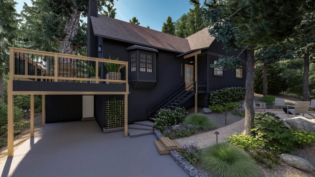 Elmwood Lake House: Renovation update, Exterior Rendering, and Kitchen Design!